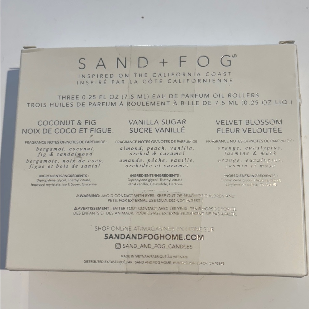 Sand + Fog Eau de Parfum Discovery Set of 3 oil rollers BNIB - Picture 3 of 10